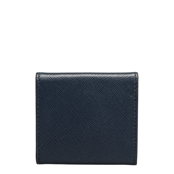 プラダ サフィアーノ コインケース ネイビー 水色 レザー メンズ PRADA 【中古】