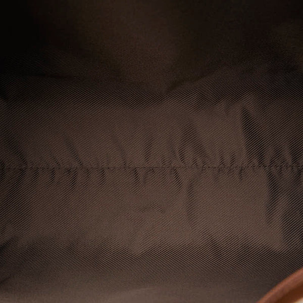 グッチ GGキャンバス ハンドバッグ トートバッグ 34339 ブラウン ベージュ キャンバス レザー レディース GUCCI 【中古】