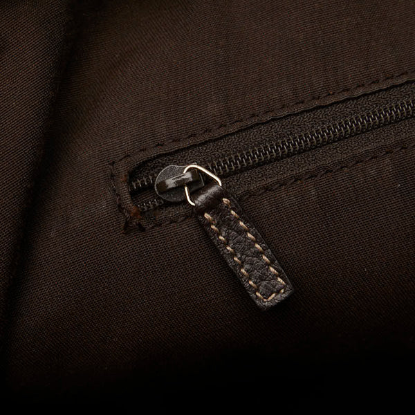 グッチ GGクリスタル ハンドバッグ トートバッグ ブラウン ベージュ PVC レザー レディース GUCCI 【中古】