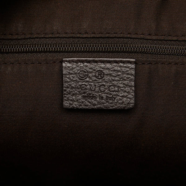 グッチ GGクリスタル ハンドバッグ トートバッグ ブラウン ベージュ PVC レザー レディース GUCCI 【中古】