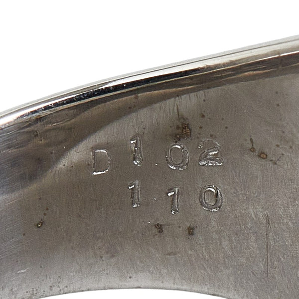 ポンテヴェキオ K18WG ホワイトゴールド ダイヤ1.02ct ブラックダイヤ1.10ct ハートモチーフ リング 指輪 レディース Ponte Vecchio 12号 【中古】