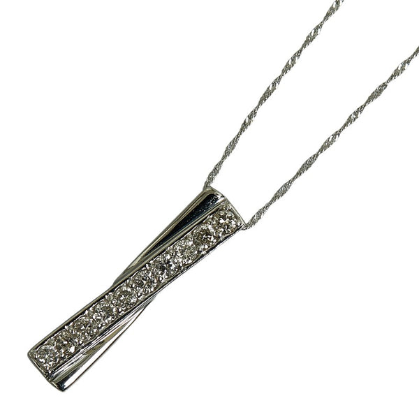 Pt900 プラチナ Pt850 プラチナ ダイヤ0.50ct ペンダントネックレス レディース 【中古】