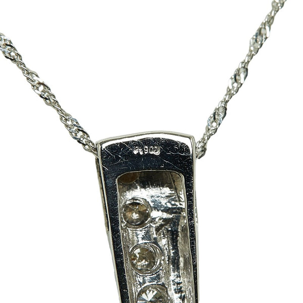 Pt900 プラチナ Pt850 プラチナ ダイヤ0.50ct ペンダントネックレス レディース 【中古】