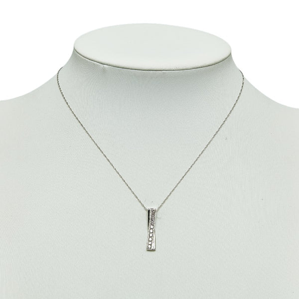 Pt900 プラチナ Pt850 プラチナ ダイヤ0.50ct ペンダントネックレス レディース 【中古】