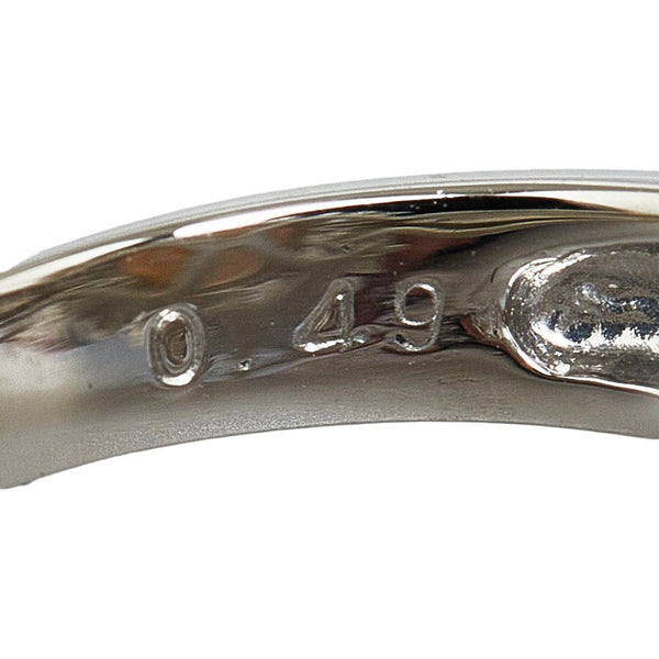 Pt900 プラチナ アコヤパール9.2mm ダイヤ0.49ct リング 指輪 レディース 8号 【中古】