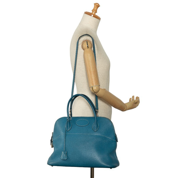 エルメス ボリード37 ハンドバッグ ショルダーバッグ 2WAY ブルージーン トリヨンクレマンス レディース HERMES 【中古】