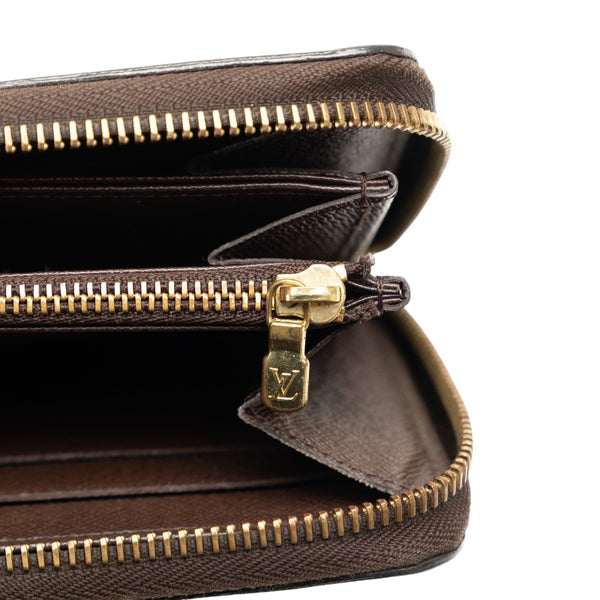 ルイ ヴィトン ダミエ ジッピーウォレット ラウンドファスナー 長財布 N41661 ブラウン PVC レディース LOUIS VUITTON 【中古】