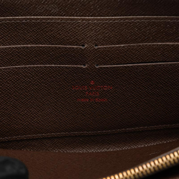 ルイ ヴィトン ダミエ ジッピーウォレット ラウンドファスナー 長財布 N41661 ブラウン PVC レディース LOUIS VUITTON 【中古】