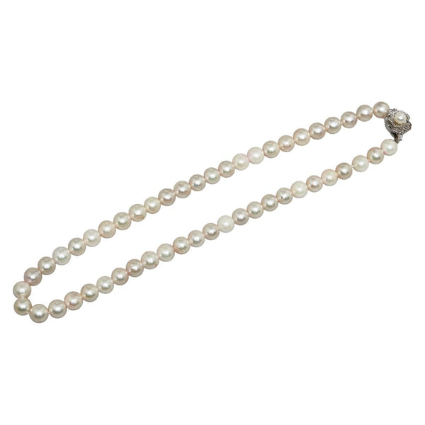 SV925 シルバー アコヤパール8～8.5mm ネックレス レディース 【中古】