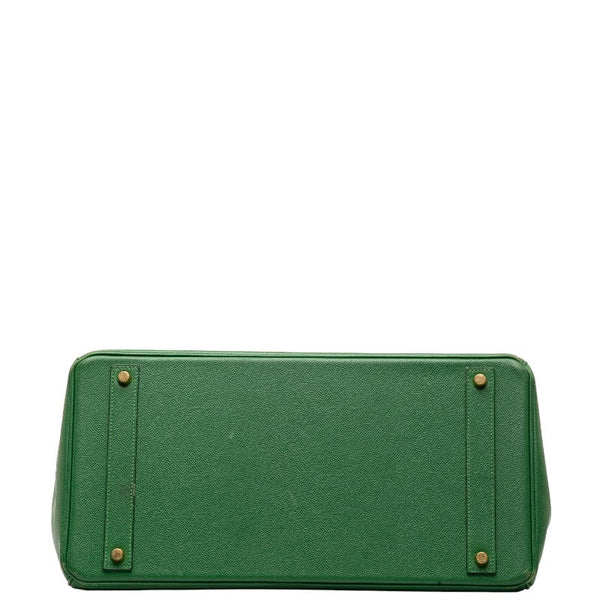 エルメス バーキン 40 ハンドバッグ グリーン クシュベル レディース HERMES 【中古】