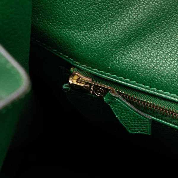 エルメス バーキン 40 ハンドバッグ グリーン クシュベル レディース HERMES 【中古】