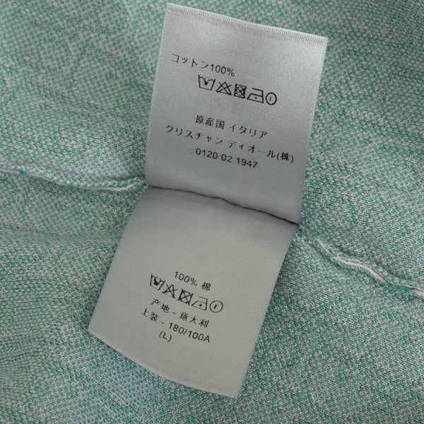 ディオール 20SS Oblique Overshirt オブリーク オーバーシャツ サイズ：L 023M550AT099 ホワイト パープル グリーン コットン メンズ Dior 【中古】