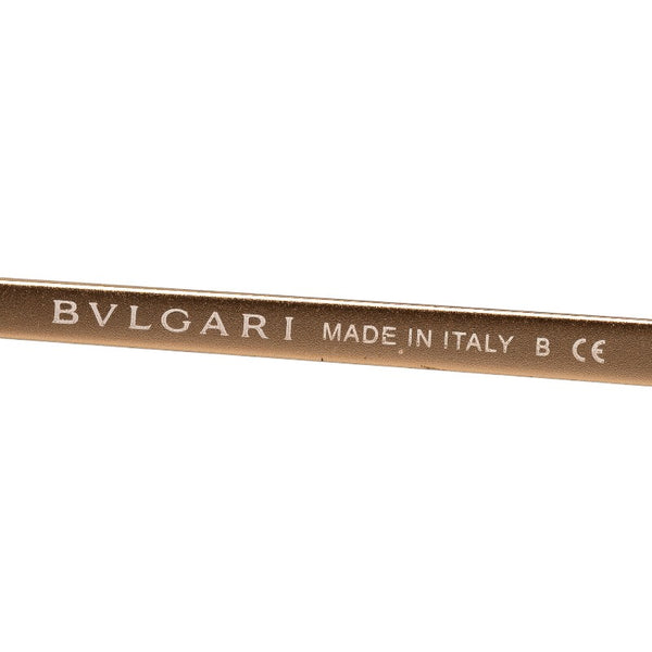 ブルガリ ディーヴァドリーム ラウンド サングラス 8196B ブラック ゴールド メッキ プラスチック レディース BVLGARI 【中古】