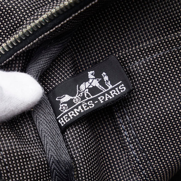エルメス エールラインMM ハンドバッグ トートバッグ グレー キャンバス レディース HERMES 【中古】