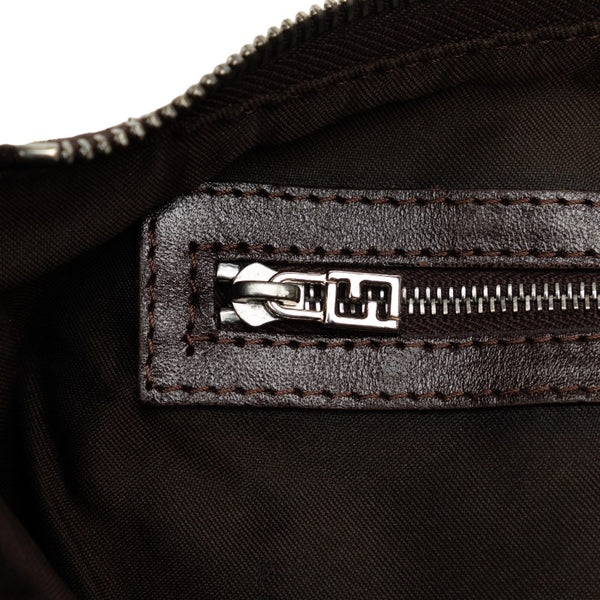フェンディ ズッカ マンマバケット ワンショルダーバッグ 26425 ベージュ ブラウン キャンバス レザー レディース FENDI 【中古】