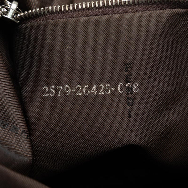 フェンディ ズッカ マンマバケット ワンショルダーバッグ 26425 ベージュ ブラウン キャンバス レザー レディース FENDI 【中古】