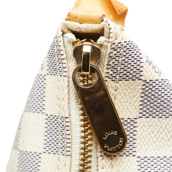 ルイ ヴィトン ダミエ アズール サレヤPM ハンドバッグ トートバッグ  N51186 ホワイト PVC レザー レディース LOUIS VUITTON 【中古】