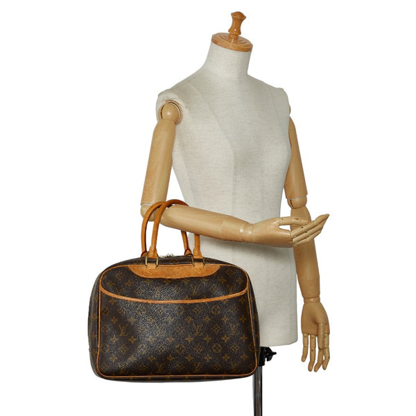 ルイ ヴィトン モノグラム ドーヴィル ハンドバッグ Ｍ47270 ブラウン PVC レザー レディース LOUIS VUITTON 【中古】