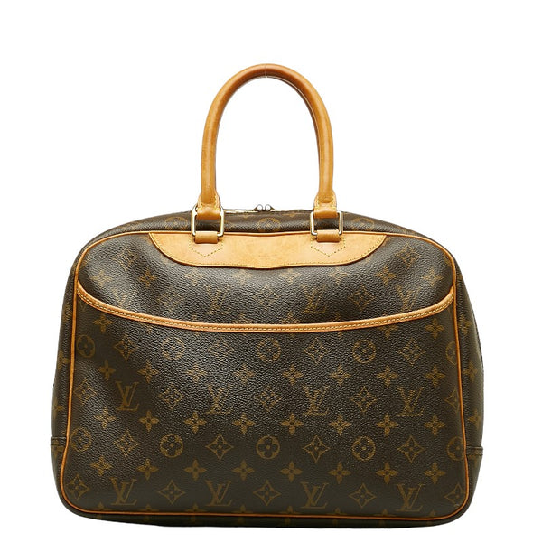 ルイ ヴィトン モノグラム ドーヴィル ハンドバッグ Ｍ47270 ブラウン PVC レザー レディース LOUIS VUITTON 【中古】
