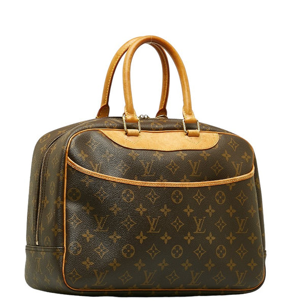 ルイ ヴィトン モノグラム ドーヴィル ハンドバッグ Ｍ47270 ブラウン PVC レザー レディース LOUIS VUITTON 【中古】