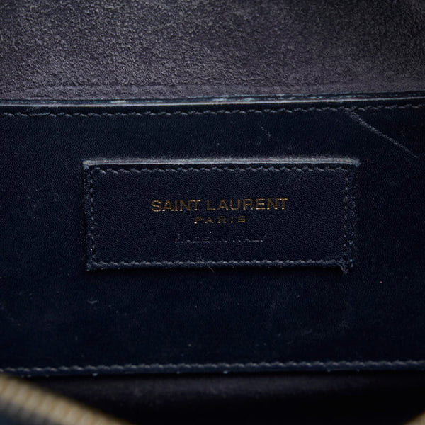 サンローラン ベイビーダッフル ハンドバッグ ショルダーバッグ 2WAY ネイビー レザー レディース SAINT LAURENT 【中古】