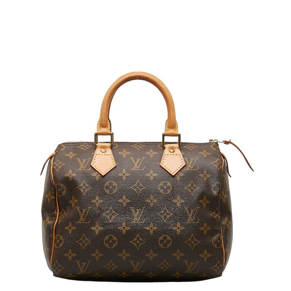 ルイ ヴィトン モノグラム スピーディ25 ミニボストンバッグ ハンドバッグ M41528 ブラウン PVC レザー レディース LOUIS VUITTON 【中古】