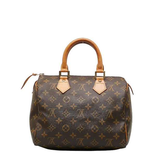 ルイ ヴィトン モノグラム スピーディ25 ミニボストンバッグ ハンドバッグ M41528 ブラウン PVC レザー レディース LOUIS VUITTON 【中古】