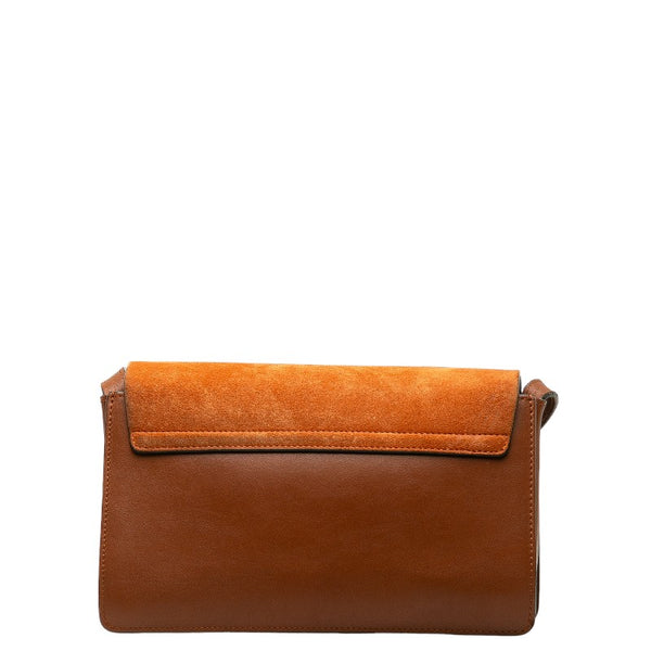 クロエ フェイ 斜め掛け ショルダーバッグ ブラウン オレンジ レザー スエード レディース Chloe 【中古】