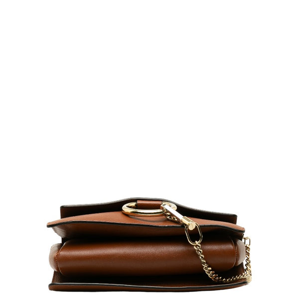 クロエ フェイ 斜め掛け ショルダーバッグ ブラウン オレンジ レザー スエード レディース Chloe 【中古】