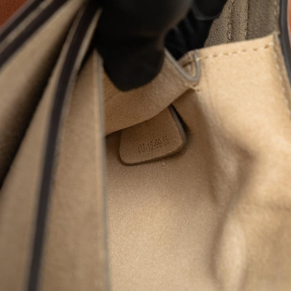 クロエ フェイ 斜め掛け ショルダーバッグ ブラウン オレンジ レザー スエード レディース Chloe 【中古】