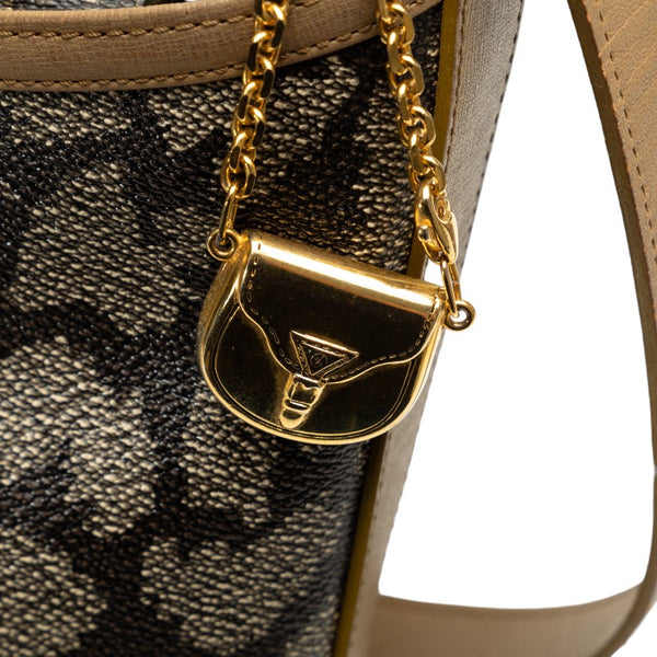 サンローラン 斜め掛け ショルダーバッグ ブラウン PVC レザー レディース SAINT LAURENT 【中古】