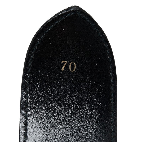 セリーヌ 馬車 ベルト ブラック ゴールド レザー レディース CELINE 【中古】