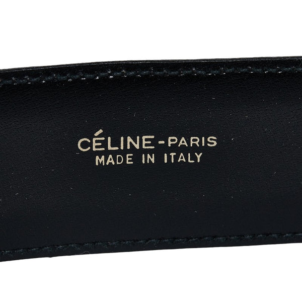 セリーヌ 馬車 ベルト ブラック ゴールド レザー レディース CELINE 【中古】