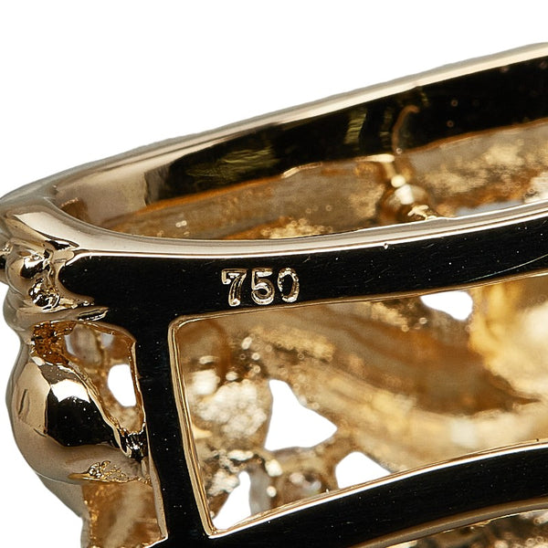 ランバン K18YG イエローゴールド ダイヤ0.09ct ペンダントトップ レディース LANVIN 【中古】
