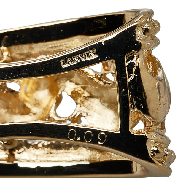 ランバン K18YG イエローゴールド ダイヤ0.09ct ペンダントトップ レディース LANVIN 【中古】