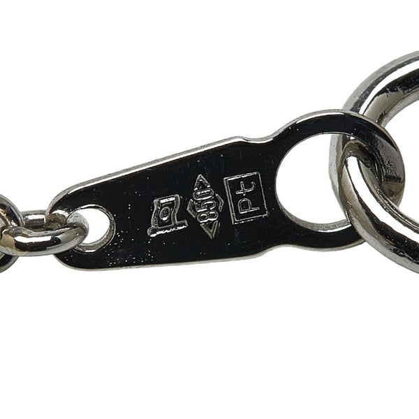Pt900 プラチナ Pt850 プラチナ エメラルド1.22ct ダイヤ0.55ct ペンダントネックレス レディース 【中古】