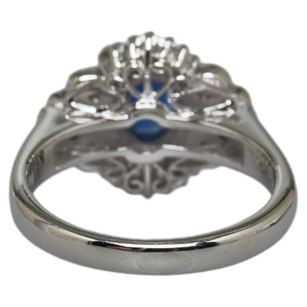 Pt900 プラチナ サファイア1.34ct ダイヤ0.50ct リング 指輪 レディース 10号 【中古】
