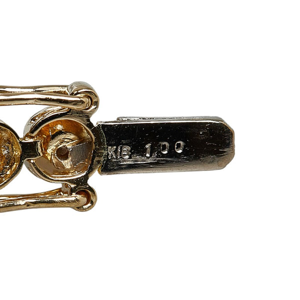 K18YG イエローゴールド ダイヤ1.00ct テニスブレスレット ブレスレット レディース 【中古】