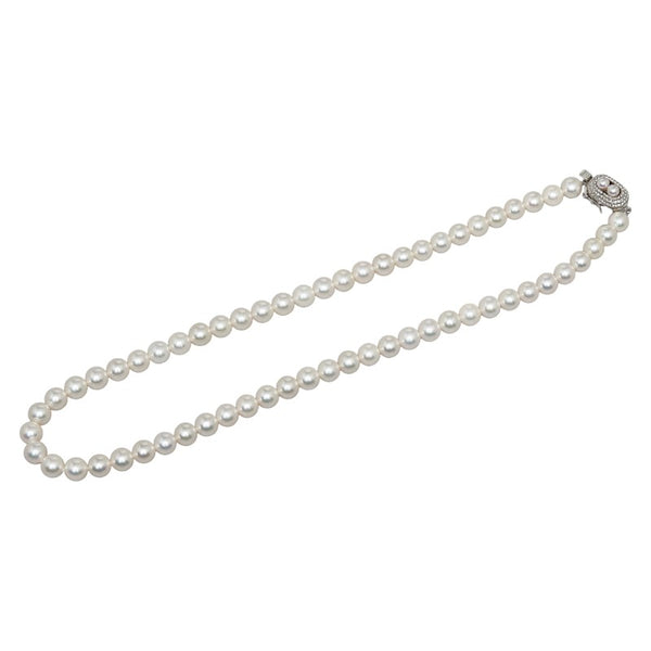 タサキ SV925 シルバー アコヤパール6.5～7mm ネックレス レディース TASAKI 【中古】