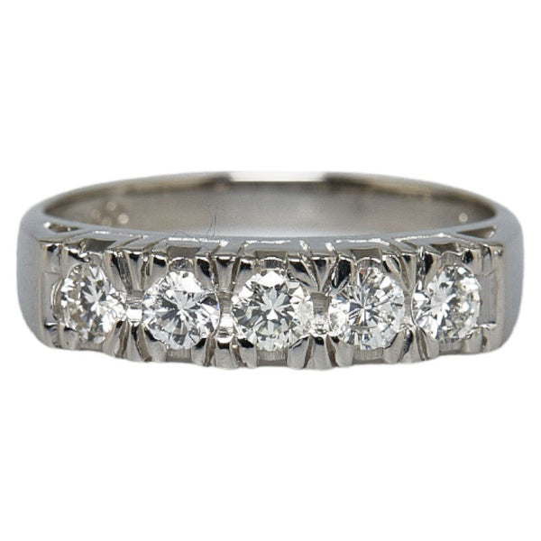 Pt850 プラチナ ダイヤ0.43ct リング 指輪 レディース 11号 【中古】