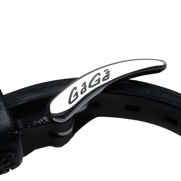 ガガ ミラノ マヌアーレ48 12ポイントダイヤインデックス ネイマールモデル 世界100本限定モデル 腕時計 5515-NJ-01D 手巻き ホワイト文字盤 カーボン ラバー メンズ Gaga Milano 【中古】