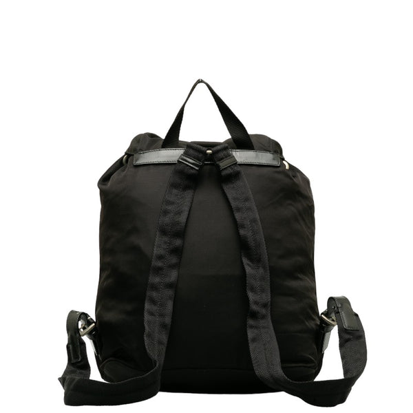 プラダ 三角ロゴプレート リュック バックパック B4650 ブラック ナイロン レディース PRADA 【中古】