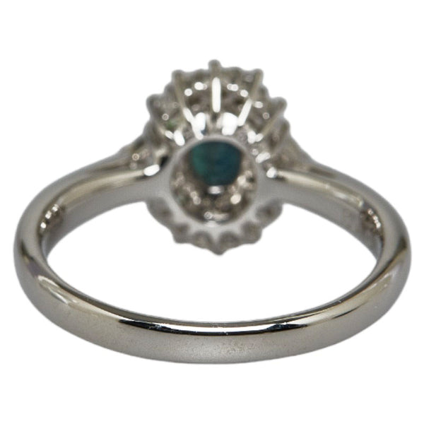 Pt900 プラチナ アレキサンドライト0.40ct ダイヤ0.36ct ラウンド リング 指輪 レディース 13号 【中古】