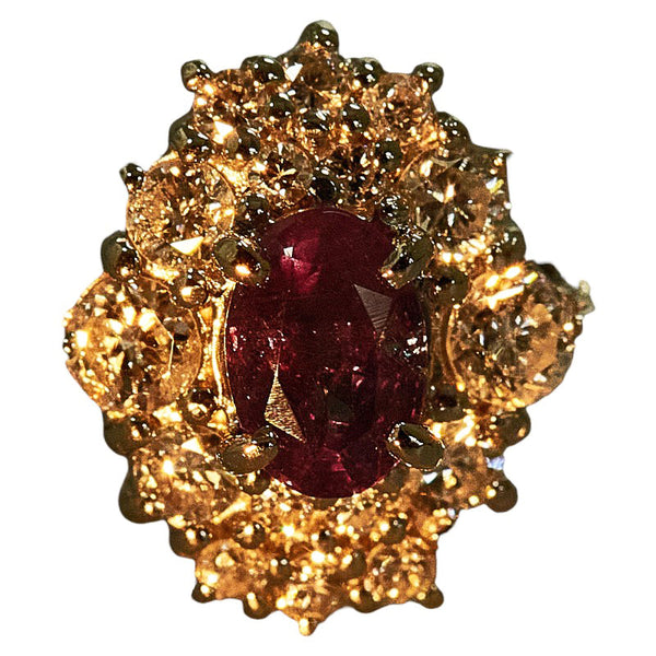 Pt900 プラチナ アレキサンドライト0.40ct ダイヤ0.36ct ラウンド リング 指輪 レディース 13号 【中古】