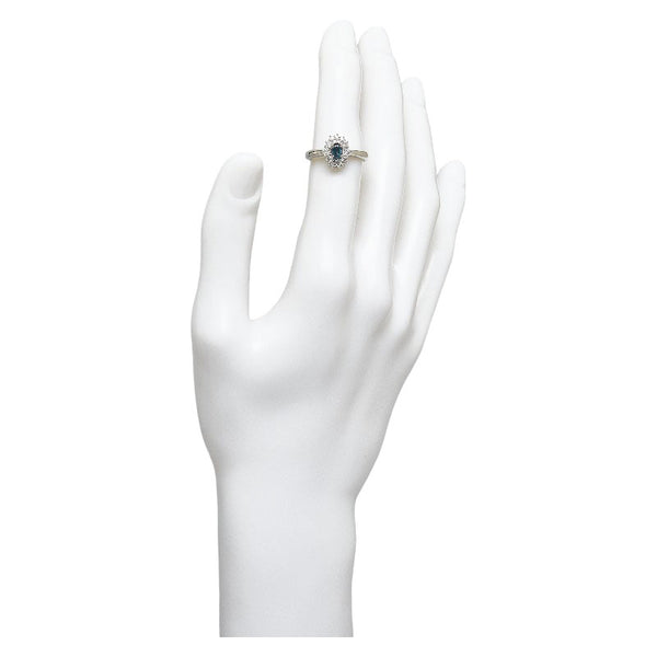Pt900 プラチナ アレキサンドライト0.40ct ダイヤ0.36ct ラウンド リング 指輪 レディース 13号 【中古】