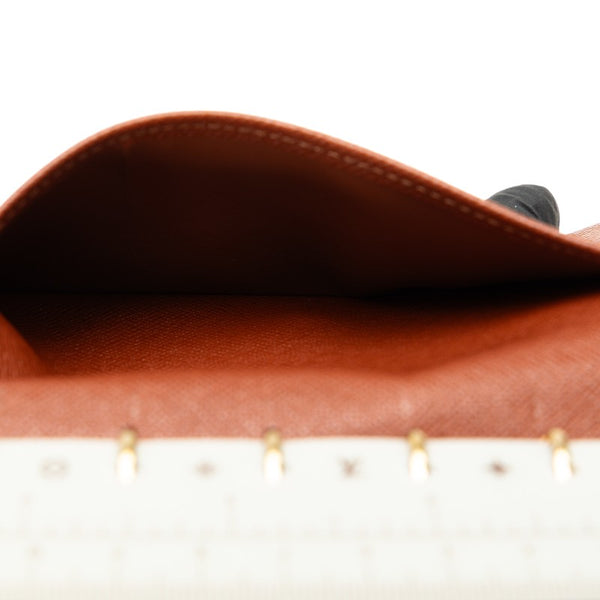 ルイ ヴィトン モノグラム アジェンダPM 手帳カバー R20005 ブラウン PVC レザー レディース LOUIS VUITTON 【中古】