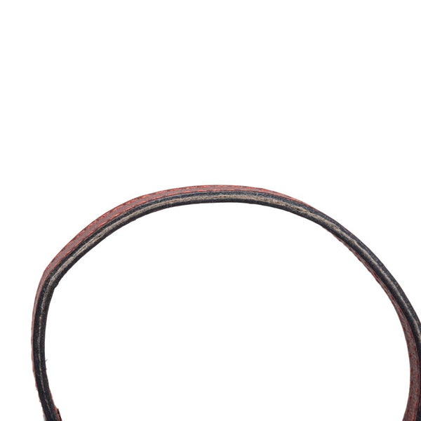 エルメス プスプス ブレスレット ワインレッド レザー レディース HERMES 【中古】