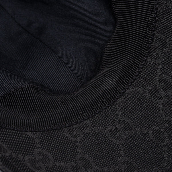 グッチ GGキャンバス ベースボールキャップ 200035 ブラック キャンバス レザー メンズ GUCCI 【中古】