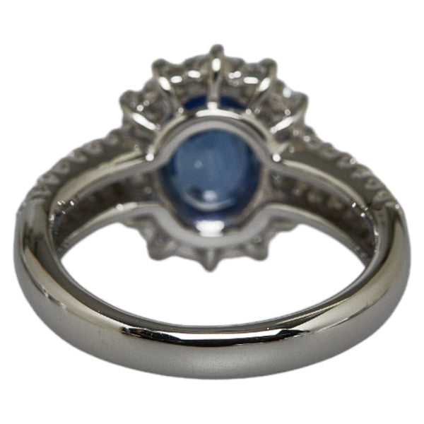 Pt900 プラチナ サファイア2.357ct ダイヤ0.72ct リング 指輪 レディース 9.5号 【中古】