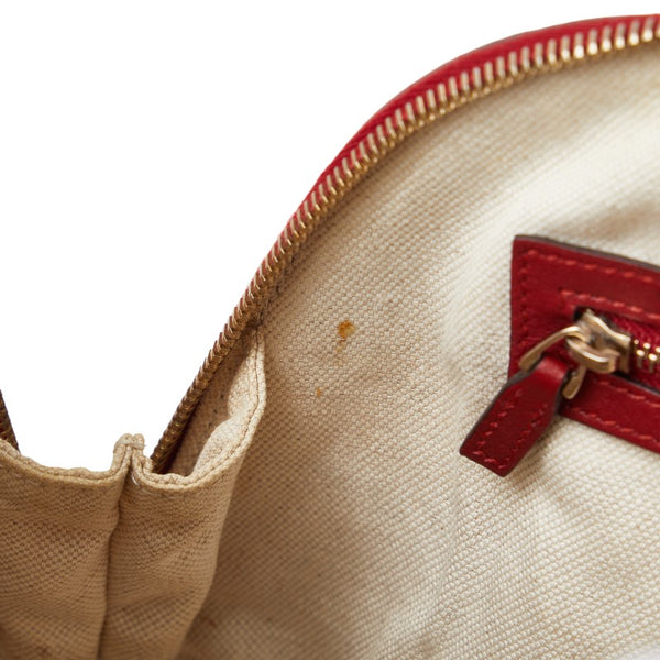 グッチ マイクログッチシマ ハンドバッグ ショルダーバッグ 2WAY 309617 レッド パテントレザー レディース GUCCI 【中古】